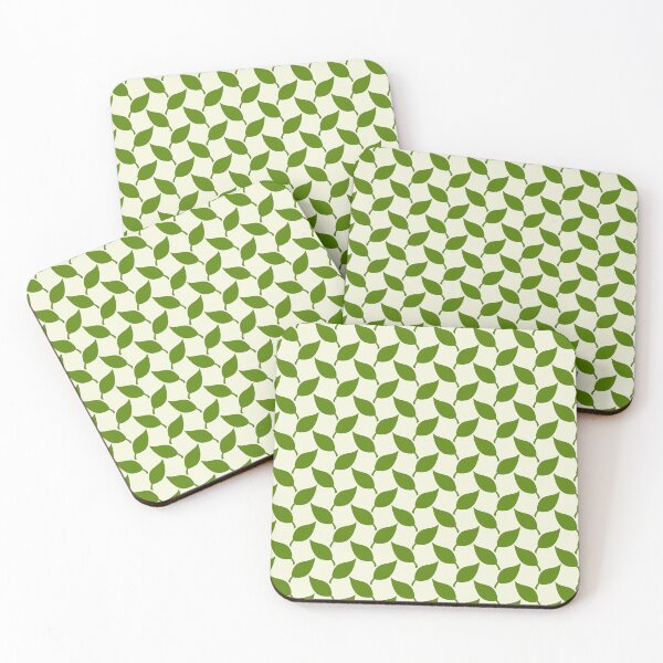 Item preview, Beige & avocado green lattice with leaves designed and sold by Mint + Midnight.