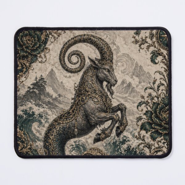 Item preview, Majestic twin Capricorn art designed and sold by LiuTiuuu.