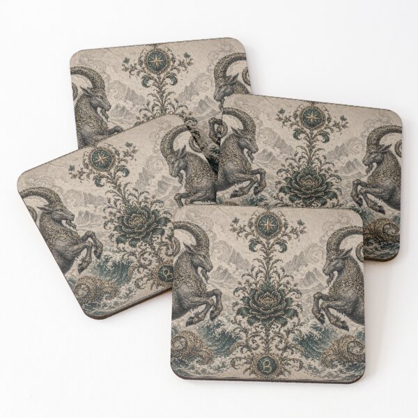 Item preview, Majestic twin Capricorn art designed and sold by LiuTiuuu.