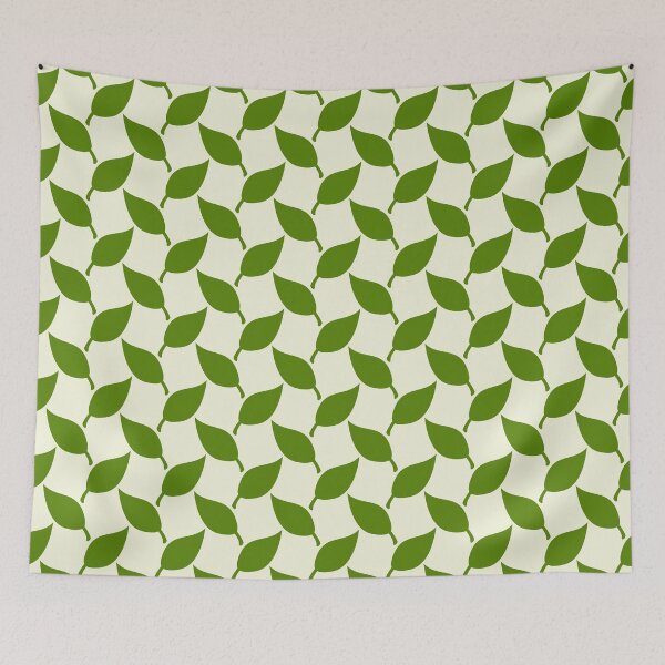 Item preview, Beige & avocado green lattice with leaves designed and sold by Mint + Midnight.