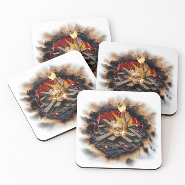 Item preview, Shirt Brand Glut Burn Hole Metal Skull Fire designed and sold by Segasprojects.