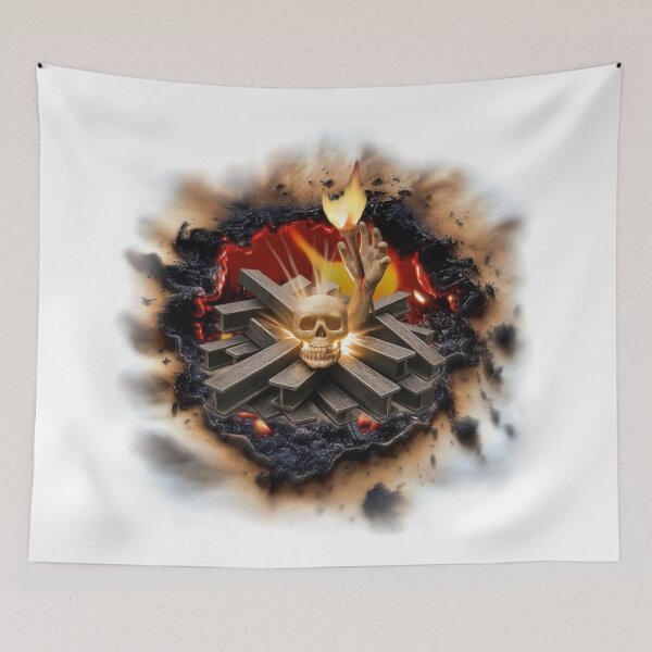 Item preview, Shirt Brand Glut Burn Hole Metal Skull Fire designed and sold by Segasprojects.