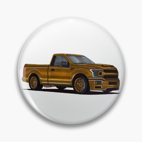 Item preview, Exclusive drawing legendary pick-up car gold 4wd F-150 Super Snake Sport with supercharged 5.0L V8 Coyote engine designed and sold by Cars23.