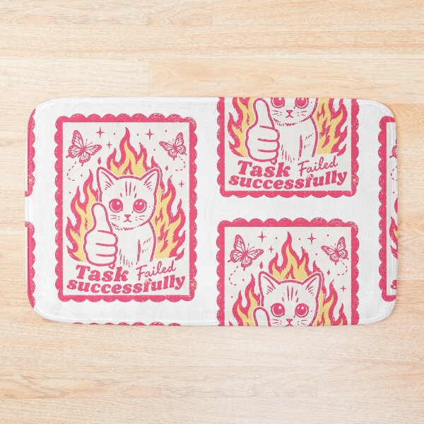 Item preview, Task Failed Successfully Cat- pink designed and sold by vitag.