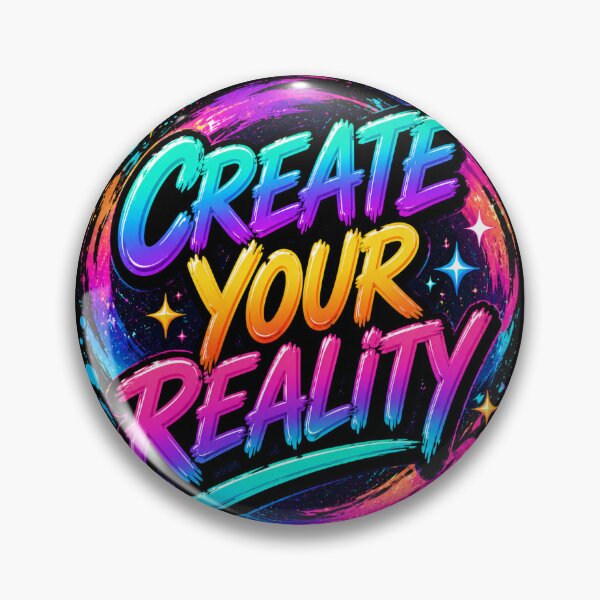 Item preview, Create Your Reality Neon Motivational Quote designed and sold by vinothmech53.