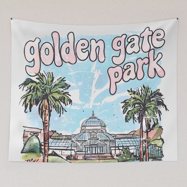 Item preview, Golden Gate Park California Landscape Cute Conservatory Flowers designed and sold by HowToCanadian.