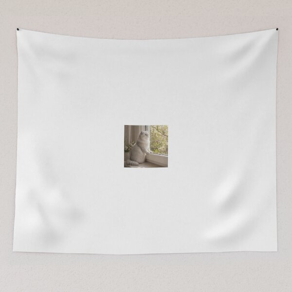 Item preview, Window Cat Dreaming of Birds designed and sold by LovelyCatGalaxy.