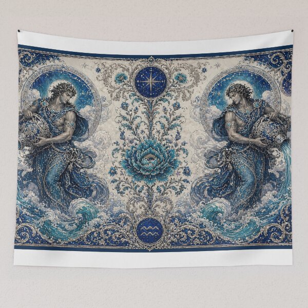 Item preview, Majestic twin Aquarius art designed and sold by LiuTiuuu.