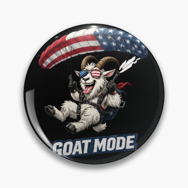 Item preview, Funny Goat Mode Skydiving Design designed and sold by FREENATION2026.