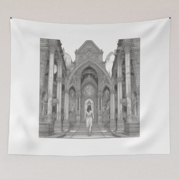 Item preview, Gothic Cathedral Descent - Dark Origin Arts Etching designed and sold by DarkOriginArts.