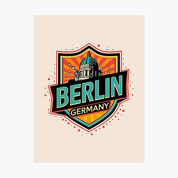 Item preview, Berlin Travel Badge  designed and sold by PamLeeDesign.