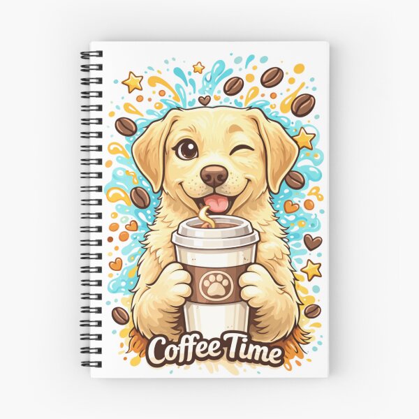 Item preview, Cute Coffee Lover Dog – Funny Coffee Time Puppy Illustration designed and sold by ReadMyMood.