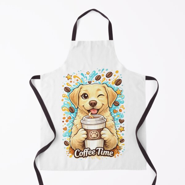 Item preview, Cute Coffee Lover Dog – Funny Coffee Time Puppy Illustration designed and sold by ReadMyMood.
