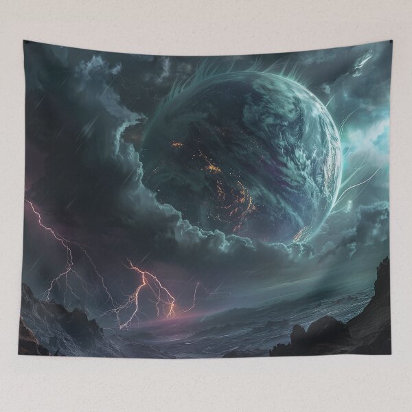 Item preview, Storm Planet Cosmic Sky Scene designed and sold by QuantumDrift.
