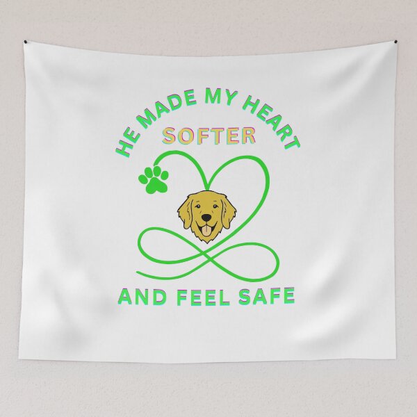Item preview, He made my Heart softer unisex T-shirt for dog lovers designed and sold by Retriever Dog Tribe.