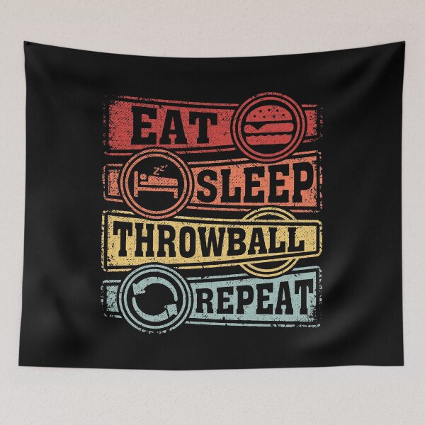 Item preview, Eat Sleep Throwball Repeat designed and sold by GabbyKash.