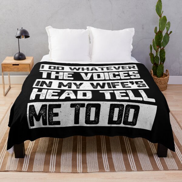 Item preview, I Do Whatever The Voices In My Wife's Head Tell Me To Do Funny Husband Marriage Humor designed and sold by 76Valeria.