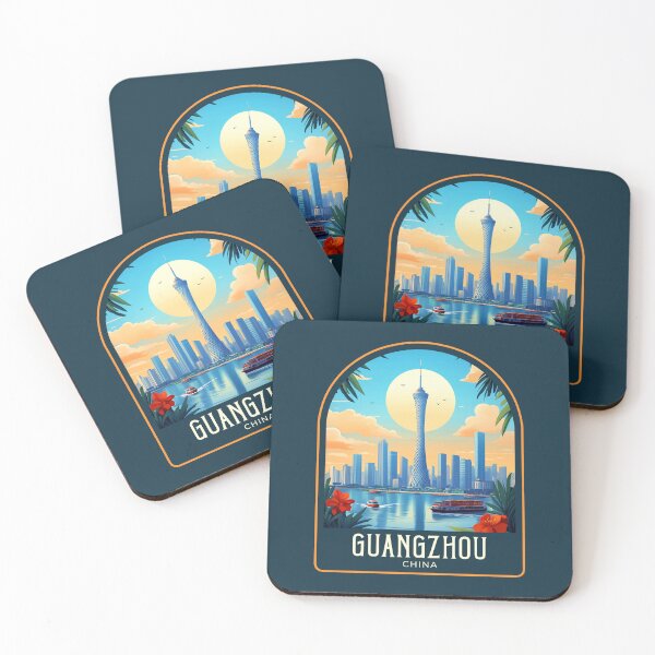 Item preview, Guangzhou Vintage Travel Illustration designed and sold by HomeLivingCo.
