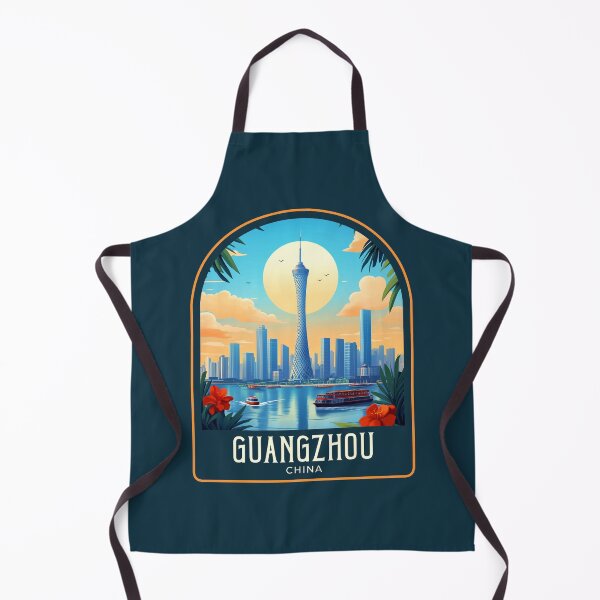 Item preview, Guangzhou Vintage Travel Illustration designed and sold by HomeLivingCo.