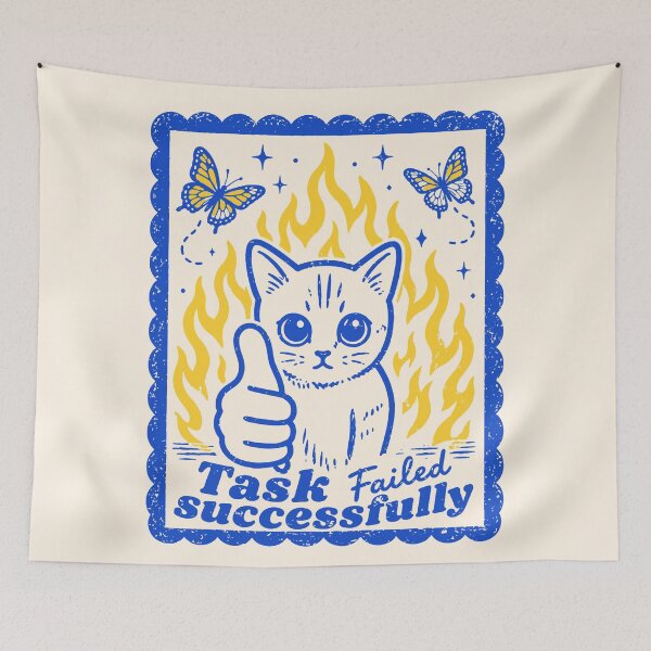 Item preview, Task Failed Successfully Cat  designed and sold by vitag.