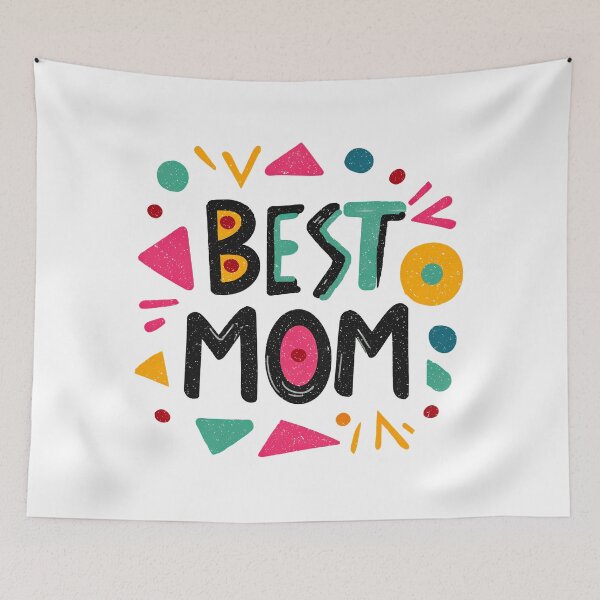 Item preview, Retro Abstract Geometric Best Mom Colorful Typography Design designed and sold by DesignArtist.ia.