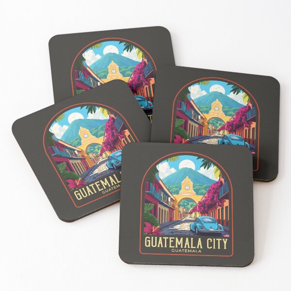 Item preview, Guatemala City Vintage Travel Illustration designed and sold by HomeLivingCo.
