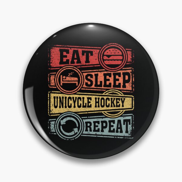 Item preview, Eat Sleep Unicycle hockey Repeat designed and sold by GabbyKash.