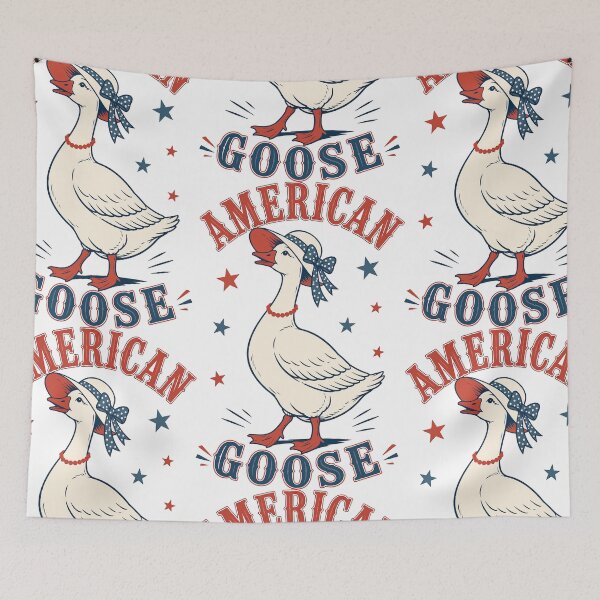 Item preview, All American Goose Funny Patriotic Goose Vintage Retro USA 4th of July Cute Goose designed and sold by Pattranit56.