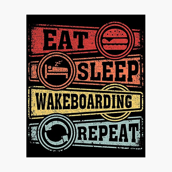 Item preview, Eat Sleep Wakeboarding Repeat designed and sold by GabbyKash.