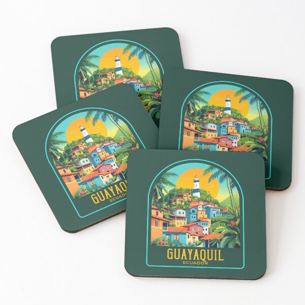 Item preview, Guayaquil Vintage Travel Illustration designed and sold by HomeLivingCo.