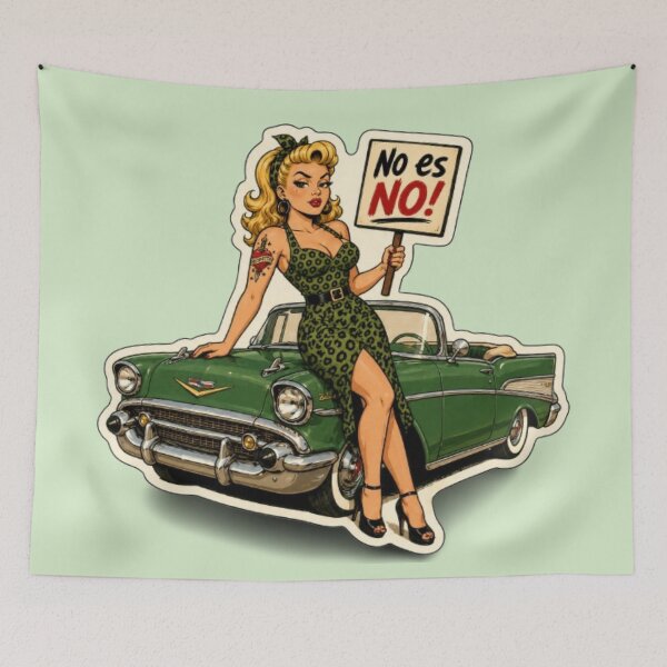 Item preview, No es NO! – Pin-Up Retro Feminista designed and sold by Rebel Femme Studio.