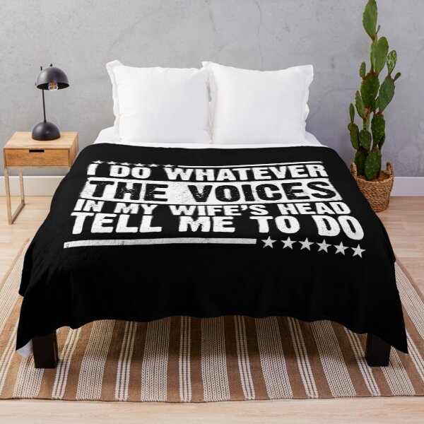 Item preview, I Do Whatever The Voices In My Wife's Head Tell Me To Do Husband Marriage Humor Joke designed and sold by 76Valeria.