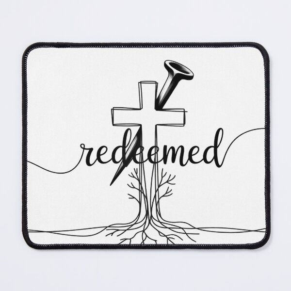 Item preview, Minimalist Line Art Cross with Rustic Nail designed and sold by Bloomkept.