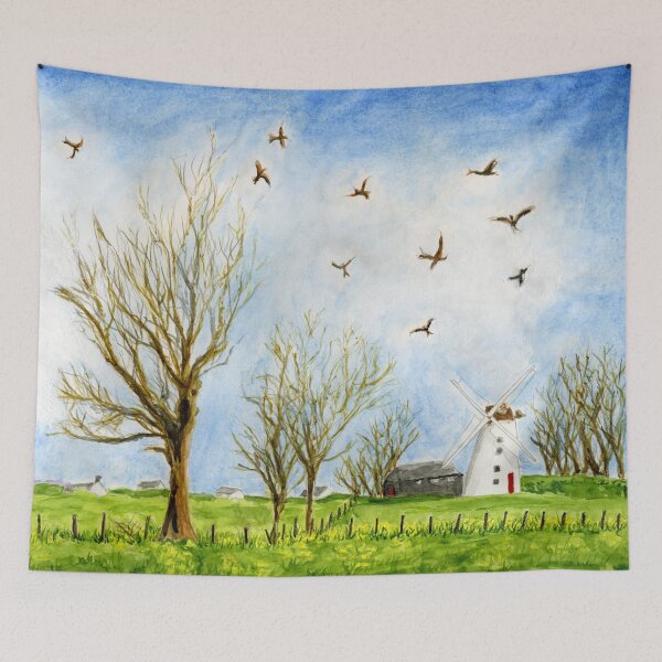 Item preview, Barcutiaid coch wedi'u dychmygu dros Ynys Môn - Red kites imagined over Anglesey designed and sold by LymphomaLass.