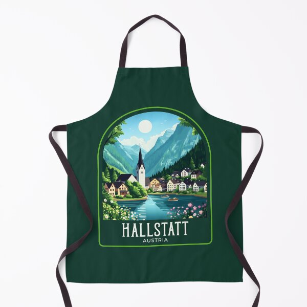 Item preview, Hallstatt Vintage Travel Illustration designed and sold by HomeLivingCo.