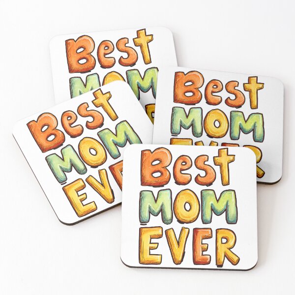 Item preview, Best Mom Ever Colorful Watercolor Block Lettering Design designed and sold by DesignArtist.ia.