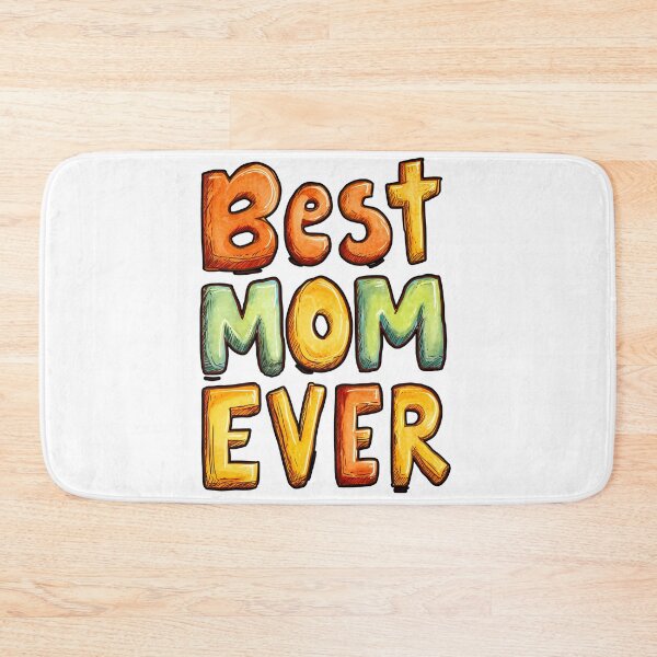 Item preview, Best Mom Ever Colorful Watercolor Block Lettering Design designed and sold by DesignArtist.ia.