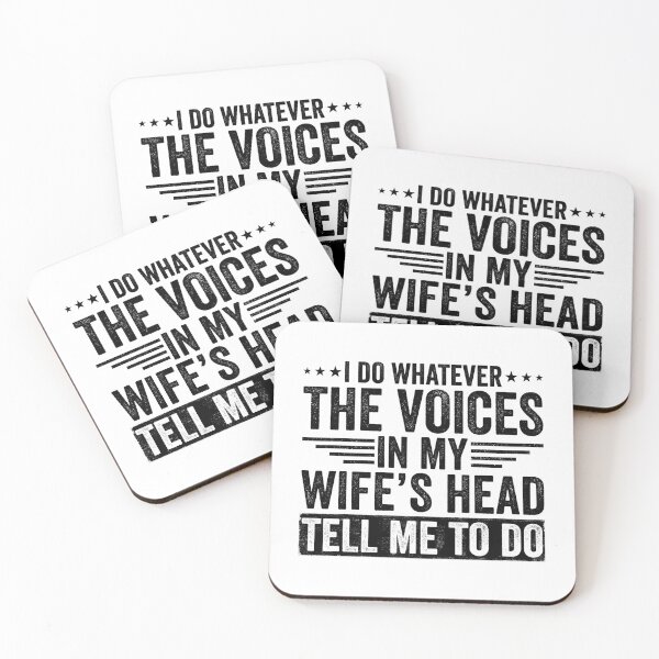 Item preview, I Do Whatever The Voices In My Wife's Head Tell Me To Do Funny Husband Marriage Humor designed and sold by 76Valeria.