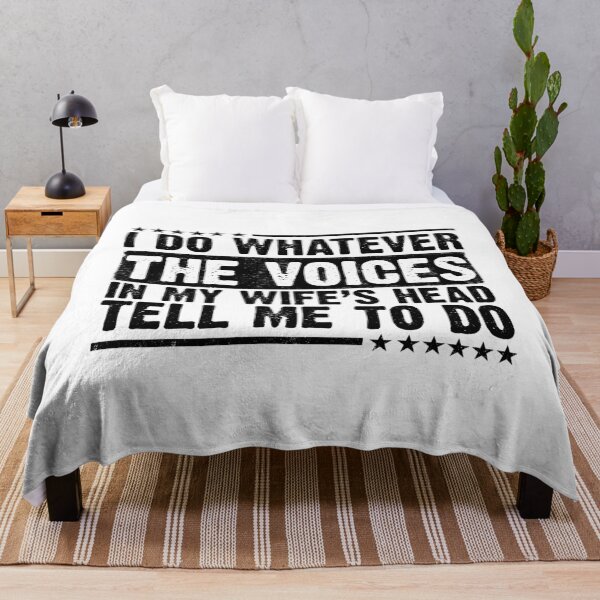 Item preview, I Do Whatever The Voices In My Wife's Head Tell Me To Do Husband Marriage Humor Joke designed and sold by 76Valeria.