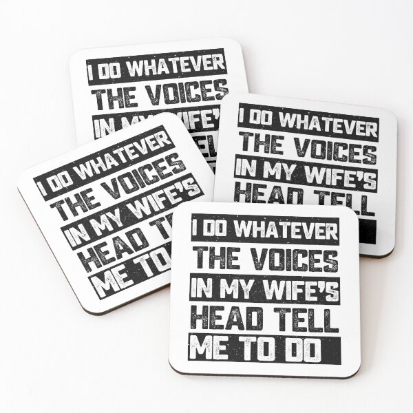 Item preview, I Do Whatever The Voices In My Wife's Head Tell Me To Do Funny Husband Marriage Humor designed and sold by 76Valeria.
