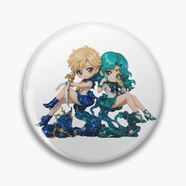 Item preview, Chibi Sailor Uranus & Sailor Neptune (Sailor Moon) designed and sold by pongskiepongs.