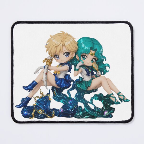 Item preview, Chibi Sailor Uranus & Sailor Neptune (Sailor Moon) designed and sold by pongskiepongs.