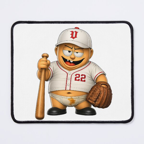 Item preview, Funny Baseball Player Cartoon – Chimou Character, Baseball Humor Design, Perfect Gift for Baseball Fans designed and sold by WotanArt.