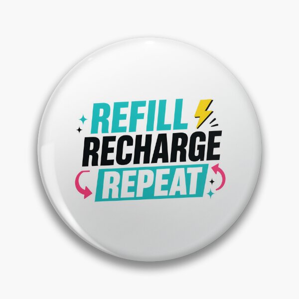 Item preview, Refill Recharge Repeat Motivational Hydration Routine designed and sold by Fenay Designs.
