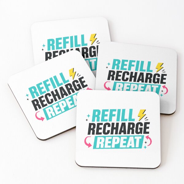 Item preview, Refill Recharge Repeat Motivational Hydration Routine designed and sold by Fenay Designs.