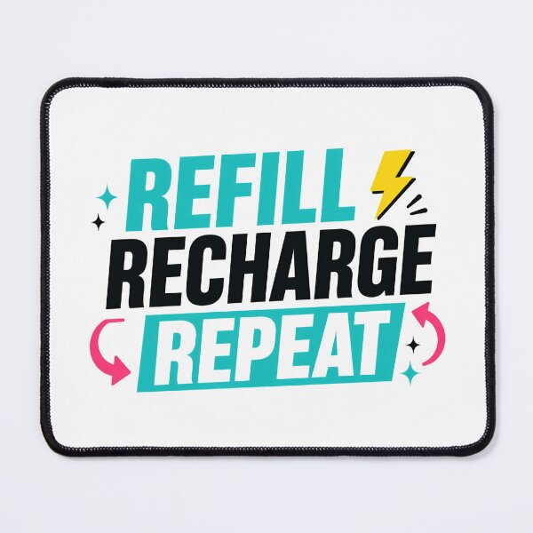 Item preview, Refill Recharge Repeat Motivational Hydration Routine designed and sold by Fenay Designs.