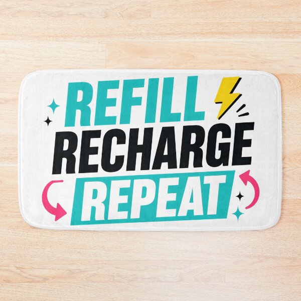 Item preview, Refill Recharge Repeat Motivational Hydration Routine designed and sold by Fenay Designs.