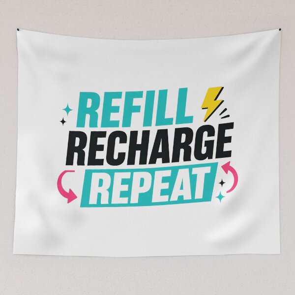 Item preview, Refill Recharge Repeat Motivational Hydration Routine designed and sold by Fenay Designs.