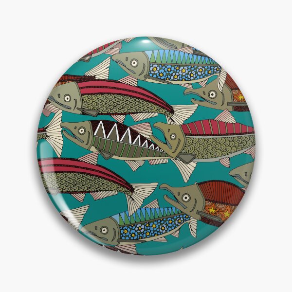 Item preview, Alaskan salmon teal designed and sold by scrummy.