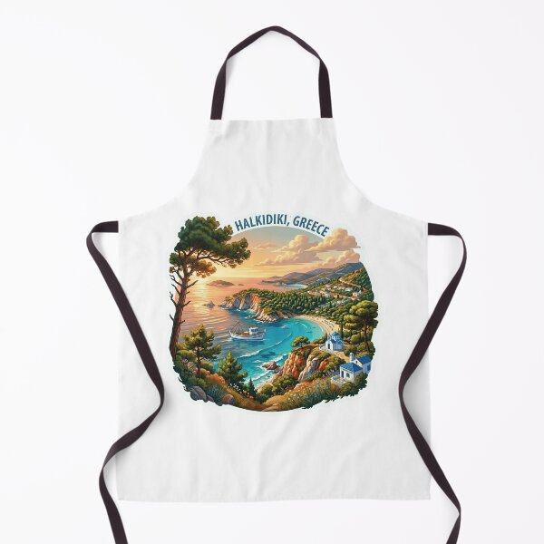 Item preview, Halkidiki Greece Travel Sticker  Aesthetic Mediterranean Scene designed and sold by designerr23 ⭐⭐⭐⭐⭐.